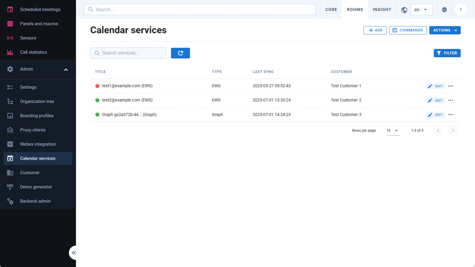 Calendar service - Mividas Documentation