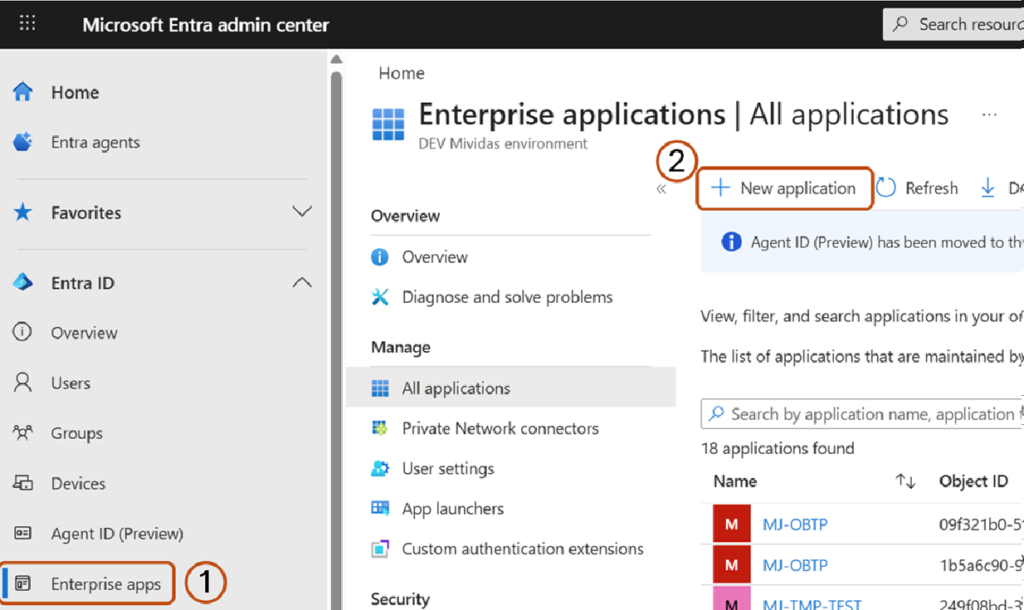 Create Enterprise application